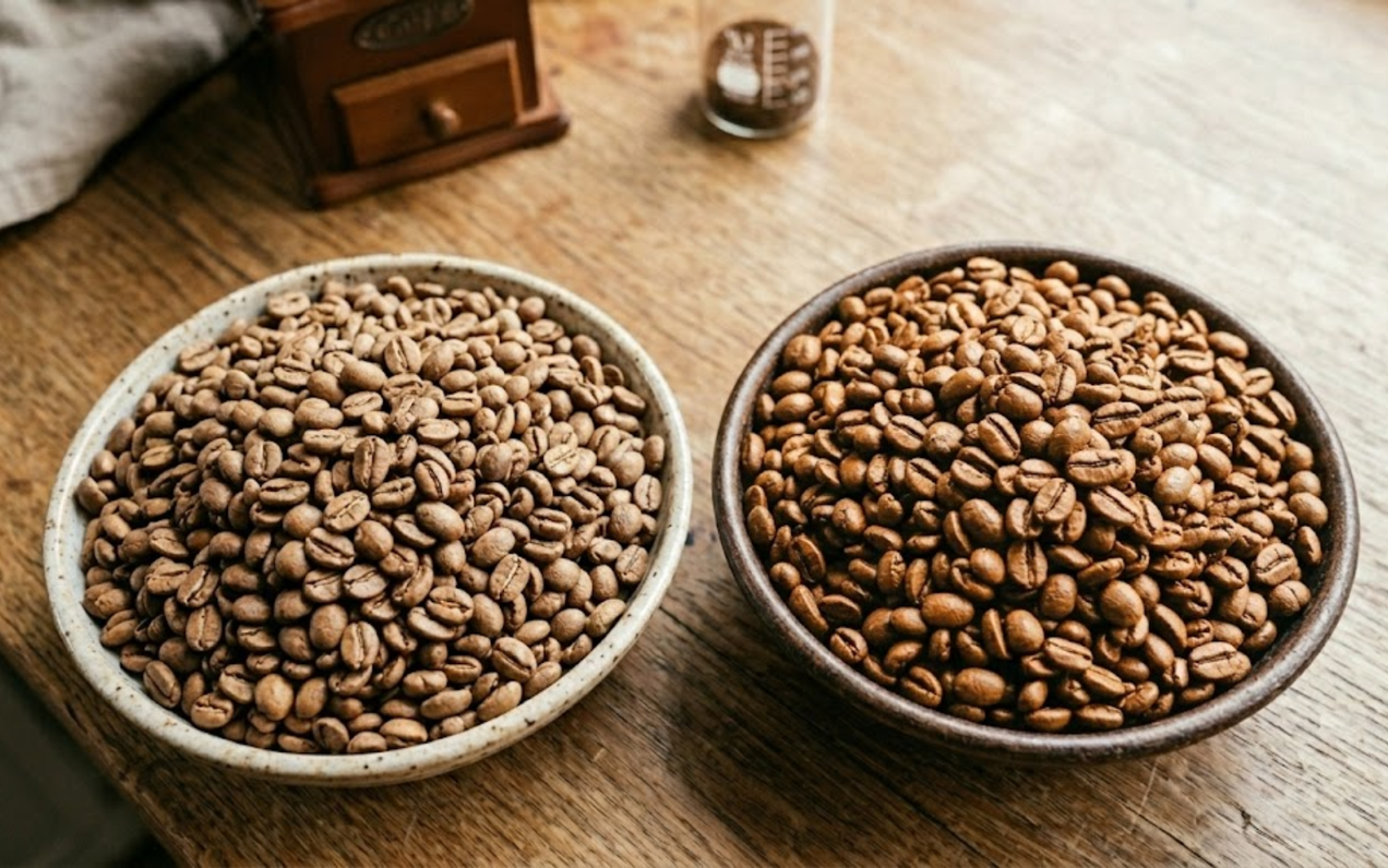 Diferenças entre a torra clara e a torra média no café