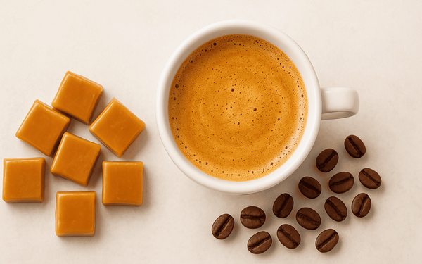 Quais cafés têm notas sensoriais de caramelo?